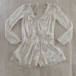 FREE PEOPLE romper with tie back